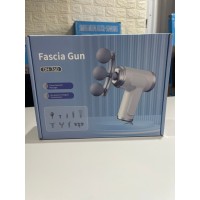 Массажер Fascial Gun ударный с насадками DN-760. Цвет: черный, розовый, белый(30)