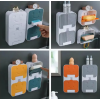 Мыльница-органайзер двойная с откидной крышкой Flip Lip Drain Soap Box