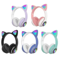Беспроводные наушники Cat JST-28 Bluetooth с ушками и подсветкой(80)