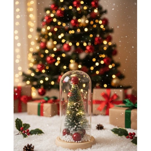 Светящаяся новогодняя елка в колбе  Новогодний ночник, Елка с led подсветкой(60)