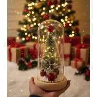 Светящаяся новогодняя елка в колбе  Новогодний ночник, Елка с led подсветкой(60)