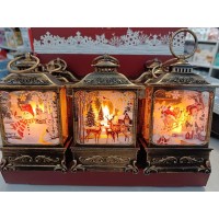 Фонарик LED свеча электронная декор на новый год Ретро Олени 12х7х2,5(12)