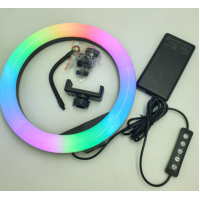 Кольцевая разноцветная лампа MJ33 RGB LED RING на 33см