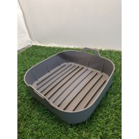 Силиконовая форма для аэрогриля мультипечи квадратная (3035) 20*5*20см/(285г), цвет серый(120)