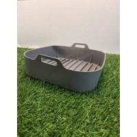 Силиконовая форма для аэрогриля мультипечи квадратная (3035) 20*5*20см/(285г), цвет серый(120)