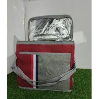 Термосумка сумка-холодильник для еды пикника изотермическая(№730-3) 30 х 16 х 25 см на 2 молниях (80)