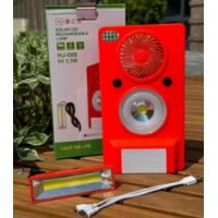 Вентилятор із акумуляторним ліхтарем Solar Led Rechargeable Lamp HJ-088 USB сонячна батарея