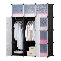 Шкаф гардероб пластиковый Storage Cube Cabinet МР 312-62А. Шкаф для вещей модульный 110x37x165 см.